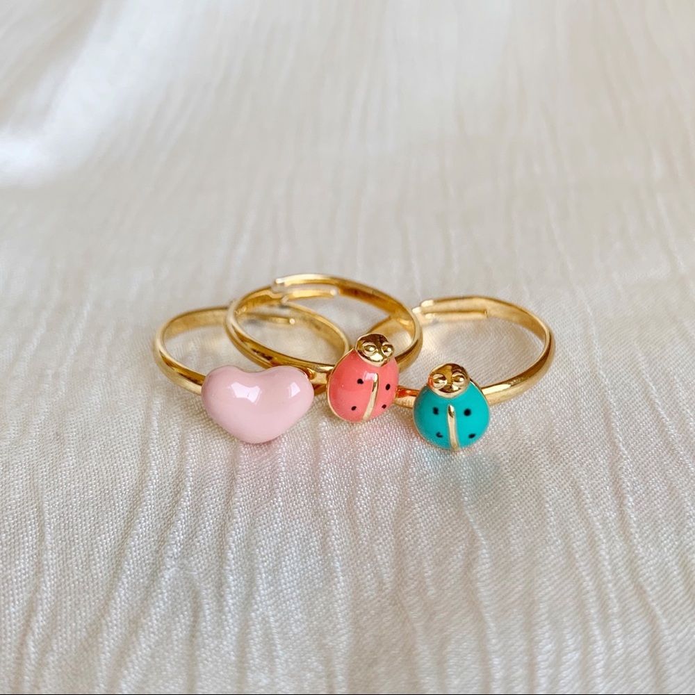 🌻Dainty Enamel Rings Set of 3